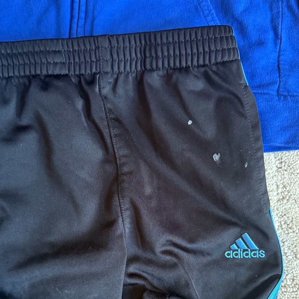 Adidas Kids Black and Blue Tracksuit Sets - Picture 5 of 6